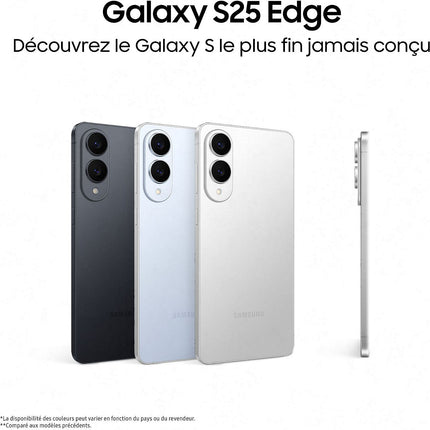 Smartphone SAMSUNG Galaxy S25Edge 256Go Noir Batterie Neuve Reconditionné