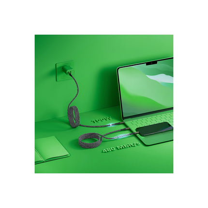 Câble de charge XMOOVE 100W PowerDelivery matériaux recyclés