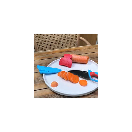Couteau chef CHEFCLUB le couteau du chef kids bleu et rouge