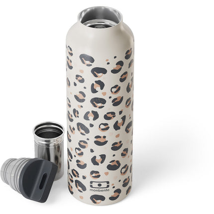 Bouteille isotherme MONBENTO MB Steel avec infuseur - Leopard