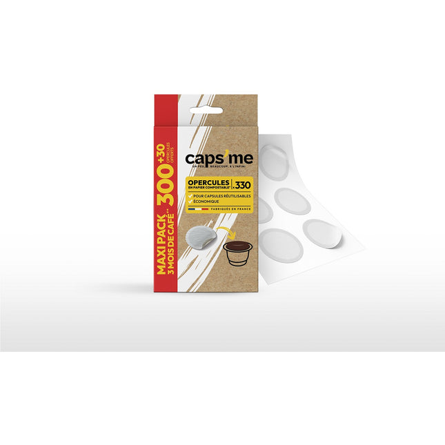 Capsule réutilisable CAPS ME Maxi Pack x300 + 30 offertes