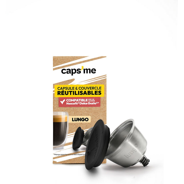 Capsule réutilisable CAPS ME Lungo x1 compatible avec les machines Nescafé® Dolce Gusto®