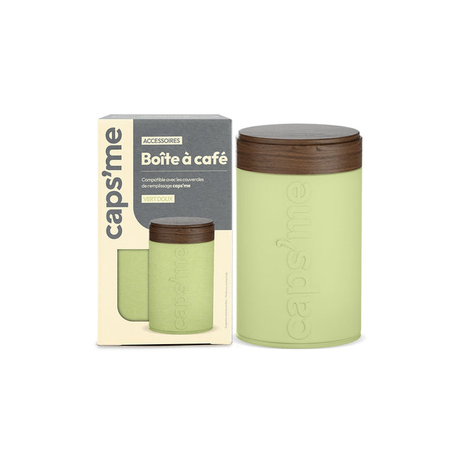 Boite à café CAPS ME à café verte contenance 250g