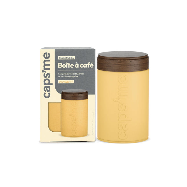 Boite à café CAPS ME à café jaune contenance 250g