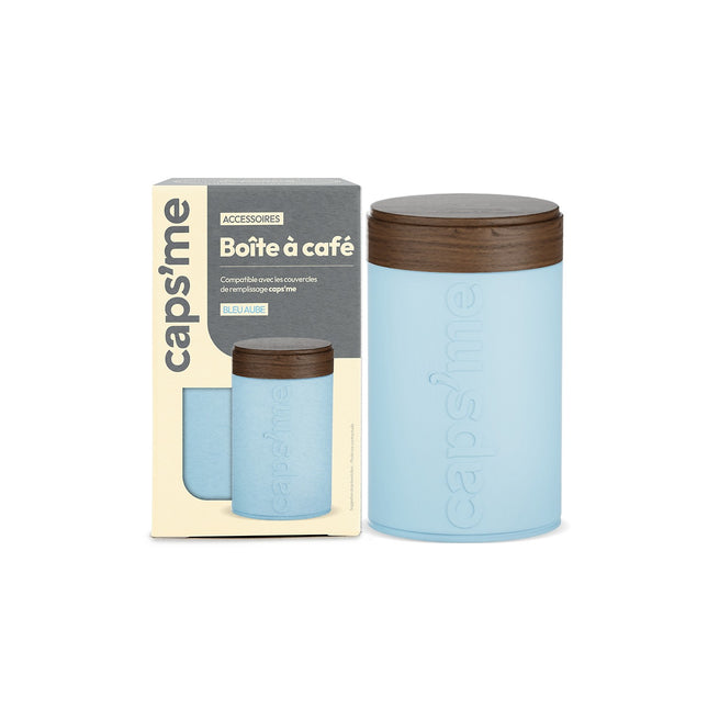 Boite à café CAPS ME à café bleue contenance 250g