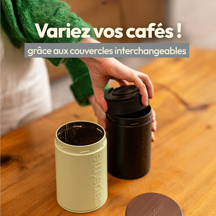 Boite à café CAPS ME à café noire contenance 250g