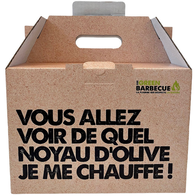 Charbon de bois GREENBBQ écologique noyaux d'olives 4kg