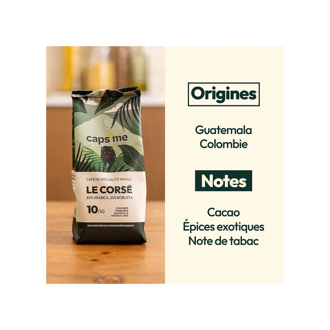 Café moulu CAPS ME de spécialité Le Corsé 200g