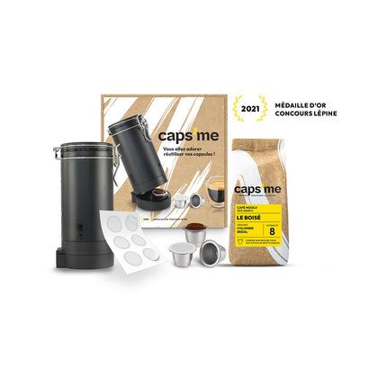 Coffret CAPS ME Noir compatible avec les machines Nespresso® Original,