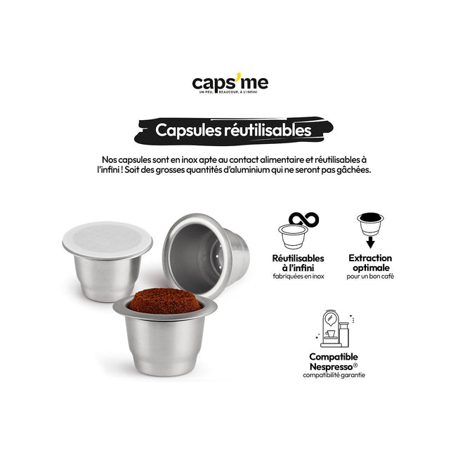 Capsule réutilisable CAPS ME x3 compatibles Nespresso® Original