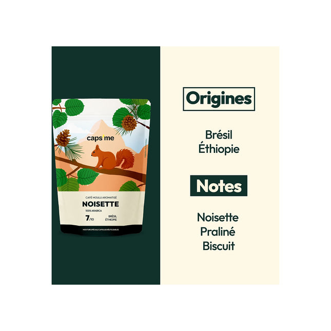 Café moulu CAPS ME aromatisé Noisette 200g
