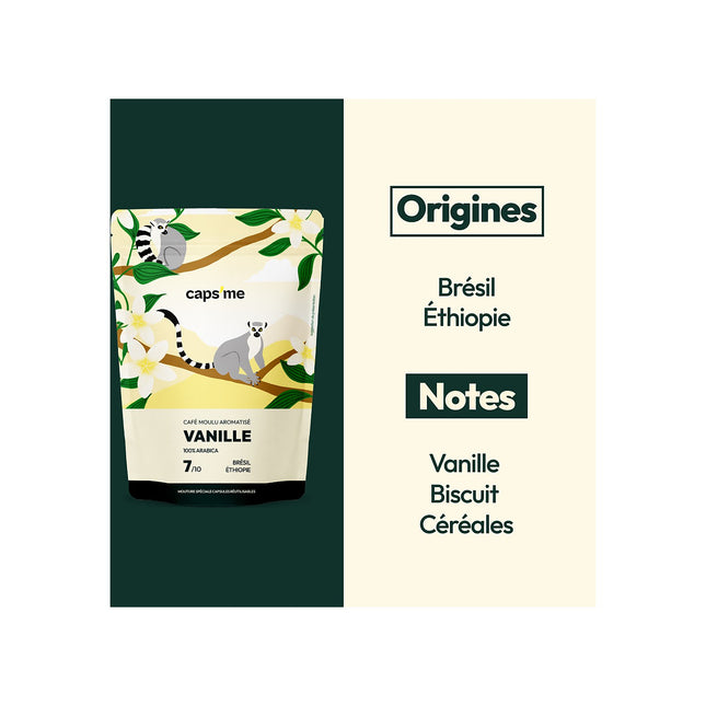 Café moulu CAPS ME aromatisé Vanille 200g