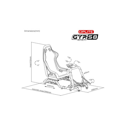 Siège de simulation OPLITE Cockpit GTR S8 ELITE FORCE Rouge