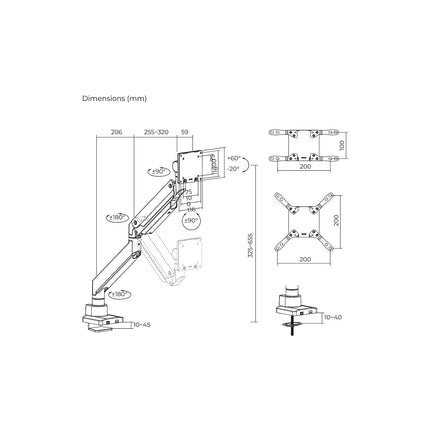 Support écran PC OPLITE OPLITE MT57 MONITOR ARM