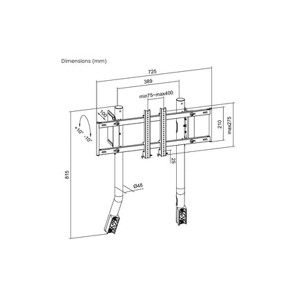 Support OPLITE GTR S8 MONITR STAND Noir