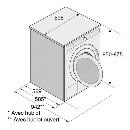 Lave linge hublot ASKO W2086C.W/3