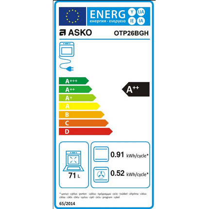 Four encastrable ASKO OTP26BGH