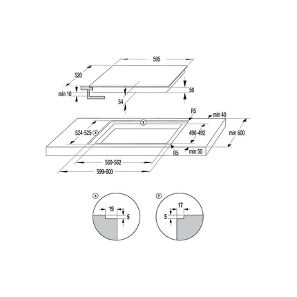 Plaque induction HISENSE HI6443SRWF InfiniteMattGlass