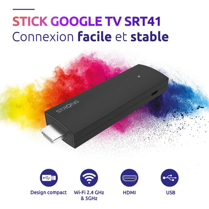 Passerelle multimédia STRONG SRT41 Stick Google TV 4K Chromecast
