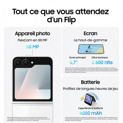 Smartphone SAMSUNG Galaxy Z Flip7 FE 128Go