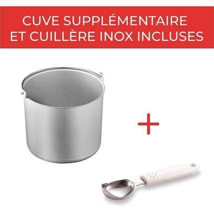 Turbine à glace LAGRANGE Glaces Pro 2L double cuve 419022