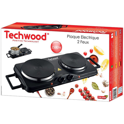 Domino électrique TECHWOOD Plaque Electrique 2 feux TECHWOOD protec