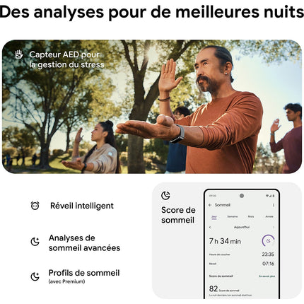 Bracelet connecté FITBIT Charge 6 champagne Gold et Corail