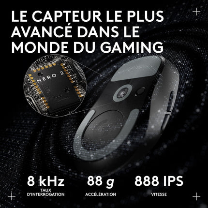 Souris Gamer Sans Fil LOGITECH Pro X superlight 2 compact Noir