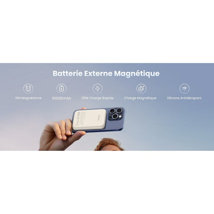 Batterie externe UGREEN MagSafe 10000mAh Crème