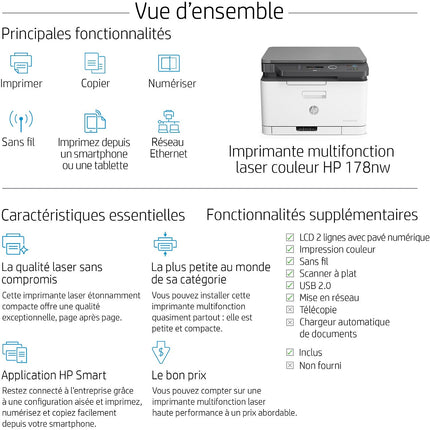 Imprimante multifonction HP Color LaserJet Pro 178nw