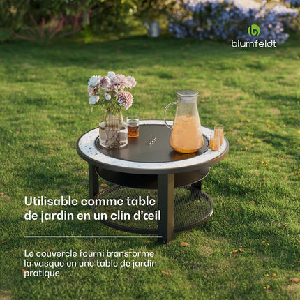 Brasero BLUMFELDT Merano Circolo Ø 87cm 3en1 grill table