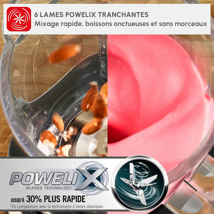 Blender MOULINEX perfect mix LM871D10 noir et metal