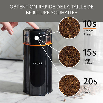 Moulin à café KRUPS GX332810 silent vortex grinder