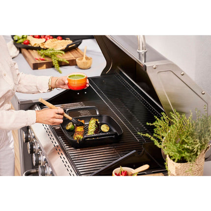Plancha pour barbecue LE CREUSET collection barbecue 26cm noir mat