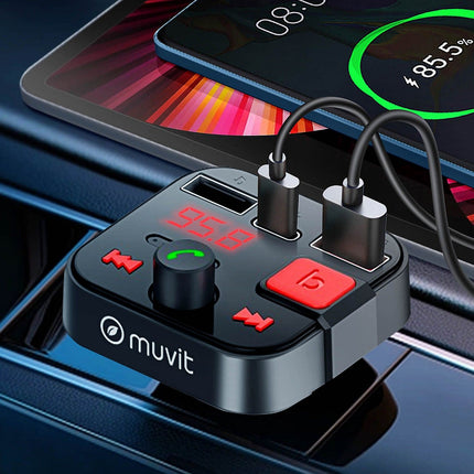 Transmetteur FM MUVIT Transmetteur FM Bluetooth Allume cigare