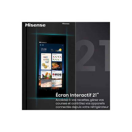 Réfrigérateur Américain HISENSE RS9P628GPFE smart screen