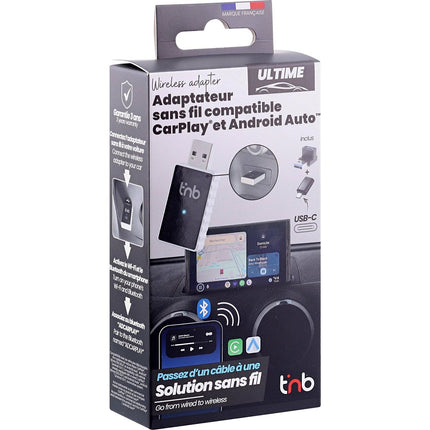 Adaptateur antenne autoradio TNB sans fil CarPlay & Android auto Noir