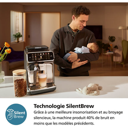 Expresso Broyeur PHILIPS LatteGo Silent Brew EP3349/70