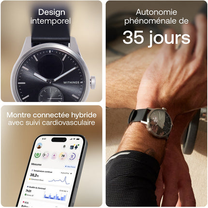 Montre santé WITHINGS Scanwatch 2 - 42mm Noire