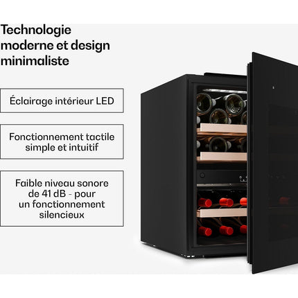 Cave à vin polyvalente KLARSTEIN Klarstein Velaire 2 zones 36 bt 85 L