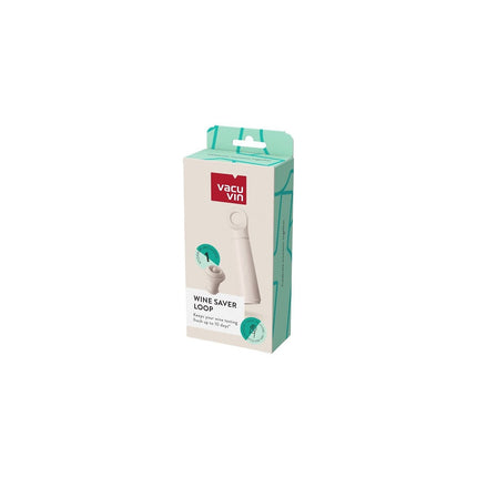 Aérateur de vin VACUVIN Pompe Loop crème avec bouchon