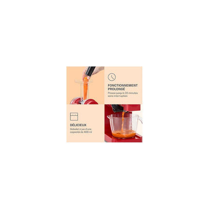 Extracteur de jus KLARSTEIN Bella Elegance - Rouge