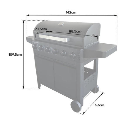 Barbecue gaz HAPPY GARDEN Barbecue au gaz IZALCO - 6 brûleurs 15kW