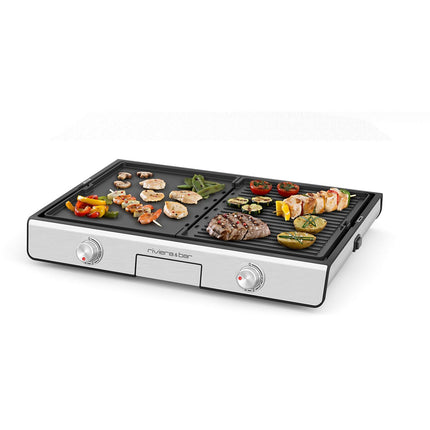 Plancha électrique RIVIERA ET BAR QPL530 réversible à poser, 45.5x28.5 cm