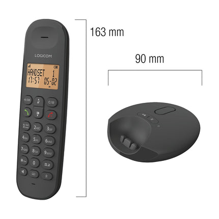 Téléphone sans fil LOGICOM Iloa Solo Répondeur Noir