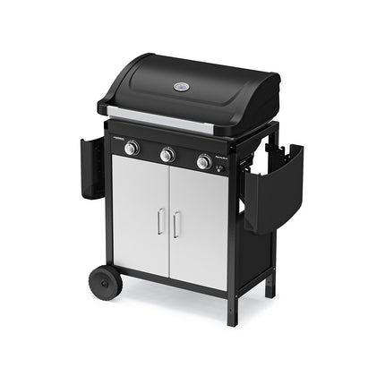 Plancha gaz CAMPINGAZ EX 3 noir 3 brûleurs sur chariot couvercle de cuissson, 60x35 cm