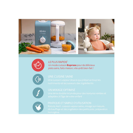 Mixeur Cuiseur Bébé BEABA Babycook Express - baltique
