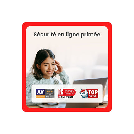 Logiciel antivirus et optimisation MCAFEE Total Protection 5 appareils 1 an