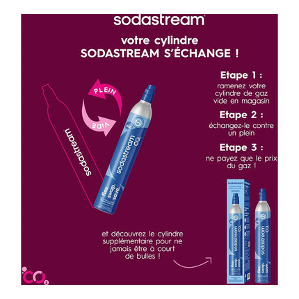 Cylindre CO2 SODASTREAM Recharge CO2 supplément Originale à vis