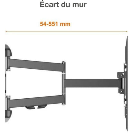 Support mural TV ADEQWAT Mouv TV 32-85''